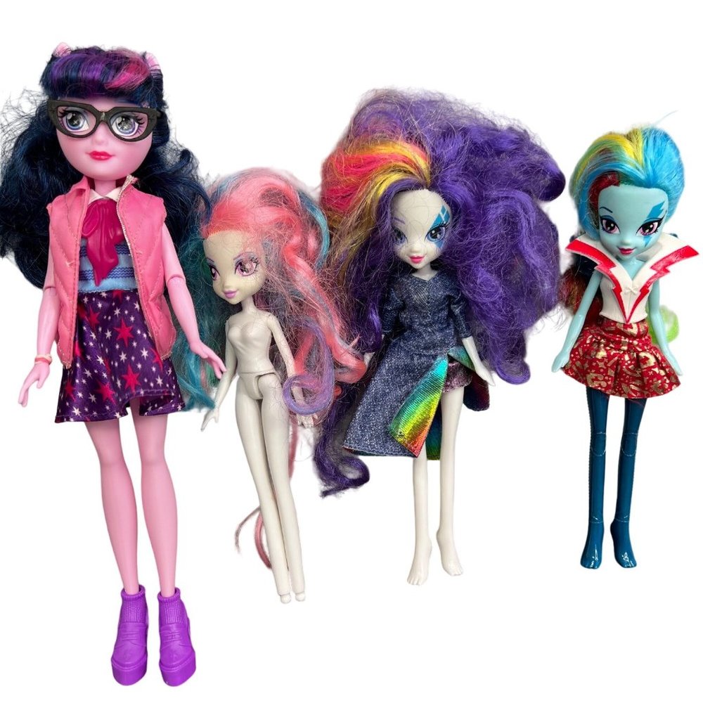 My Little Pony Equestria Girls Dolls Lot Rainbow Dash Rarity Twilight Sparkle